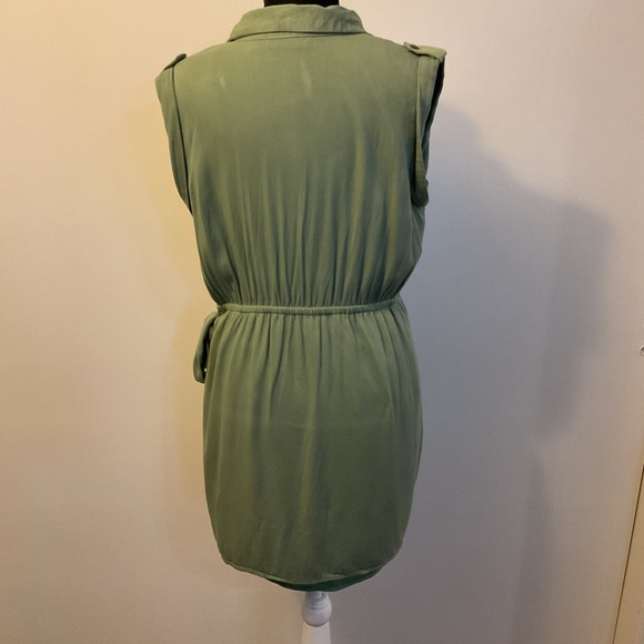 4. New York & Co Sleeveless Button Front Utility Shirt Dress Size Large - Picture 8 of 10